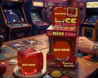 Juguete antiestrés con forma de cubo de hielo, tendencia de TikTok en 2026: cubo antiestrés inspirado en un refresco.