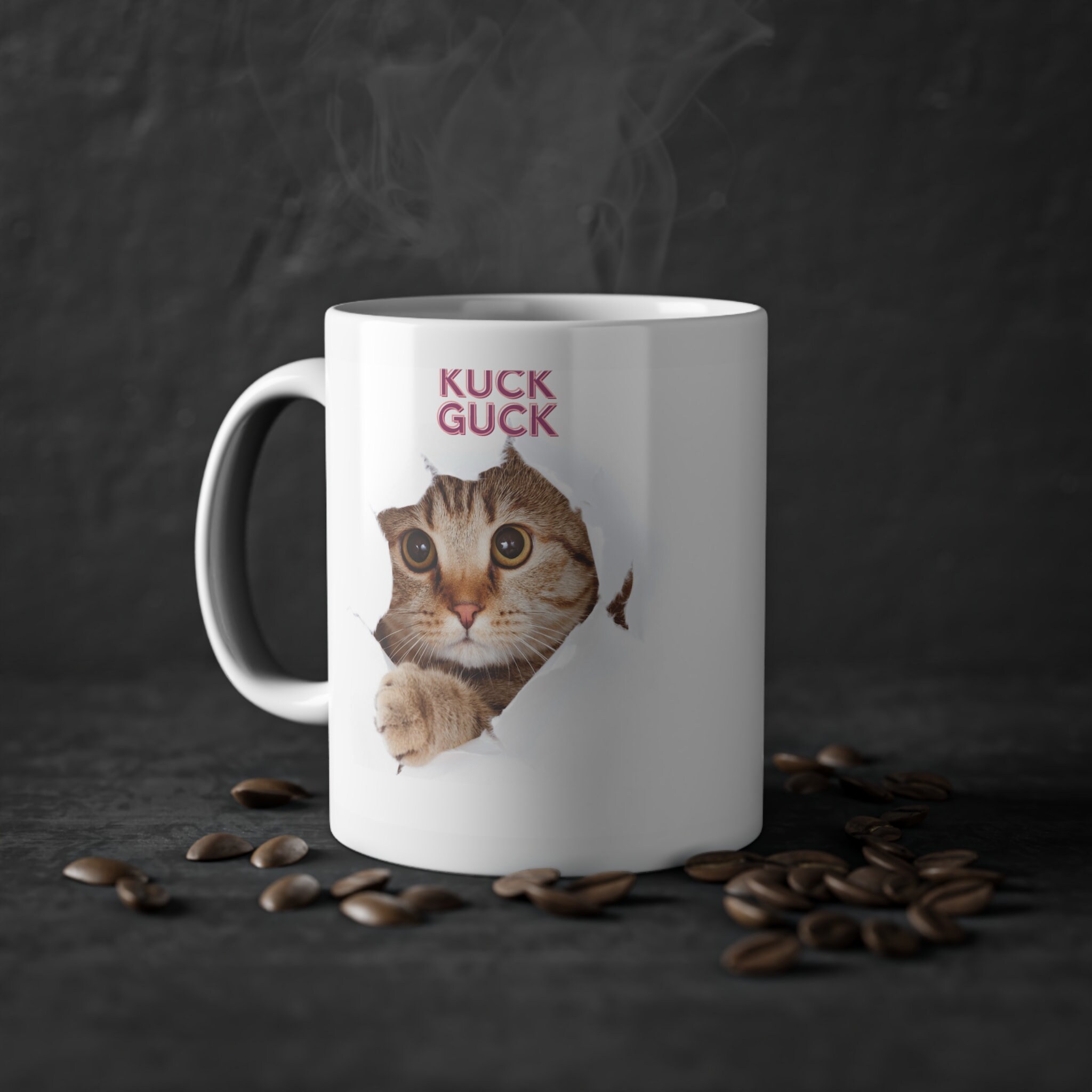 Trendation Katzen-Tasse – Mit Spruch „Ich Spreche Fließend Miauisch“, Schwarz, Spülmaschinenfest, Geschenk Für Katzenliebhaber