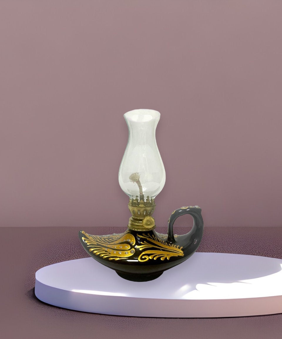 Copper Kerosene Lantern, Oil Lamp, Decorative Desk Lamp, Paraffin Oil Lamp, Wick  Lamp, Kerosene Lamp, Turkish Gas Lamp, Aladdin Oil Lamp 