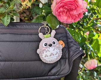 Kawaii Forest Spirit Crochet Plush Keychain | Handmade Anime-Inspired Charm | Cute Amigurumi Gift