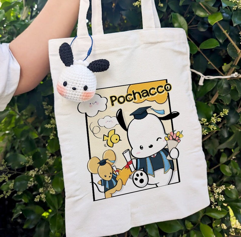 Pochac Puppy Graduation Tote Bag Class of 2026 | Japanese Anime Puppy ...