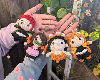 Slayer Inspired Handmade Crochet Doll Keychain | Anime Amigurumi Bag Charm | Gift for Anime Fans