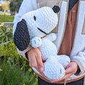 Snoopyy Peanuts Crocheted Plush | Kid Friendly Animal Plushies | Amigurumi | Cute Cartoon Dog Soft Toy | Comic Handmade Gifts