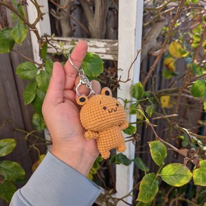 Panda and Brown Bears Handmade Crochet Keychain | Cute Dudu Bubu Couple Bear Bag Charm | Kawaii Cartoon Amigurumi Gift image 5