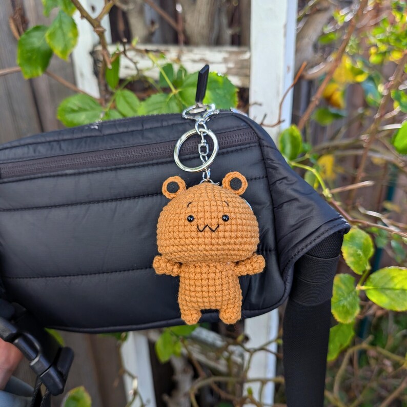 Panda and Brown Bears Handmade Crochet Keychain | Cute Dudu Bubu Couple Bear Bag Charm | Kawaii Cartoon Amigurumi Gift Dudu