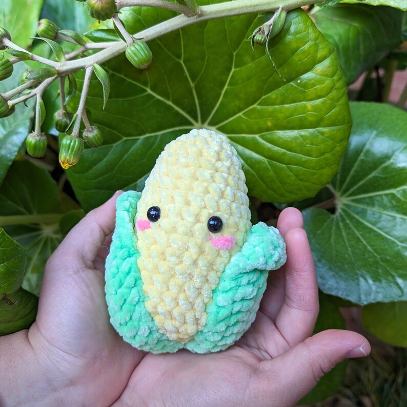 Corn Cute Crocheted Plush, Stuffed Toy, Vegetable Plushie, Vegetable