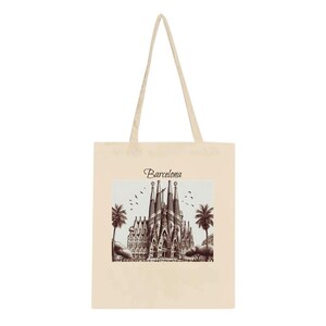 Barcelona Classic Tote Bag | Bold and Stylish Canvas Tote | Travel-Inspired Everyday Bag
