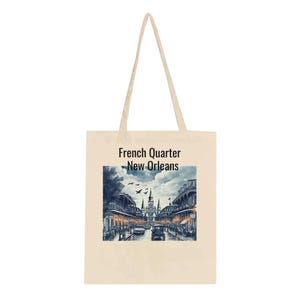 French Quarter - New Orleans Classic Tote Bag – Vintage-Inspired Canvas Bag Celebrating NOLA Charm