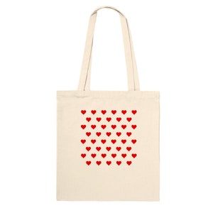 Heart Classic Tote Bag | Eco-Friendly Canvas Tote | Cute and Stylish Bag for Everyday Use
