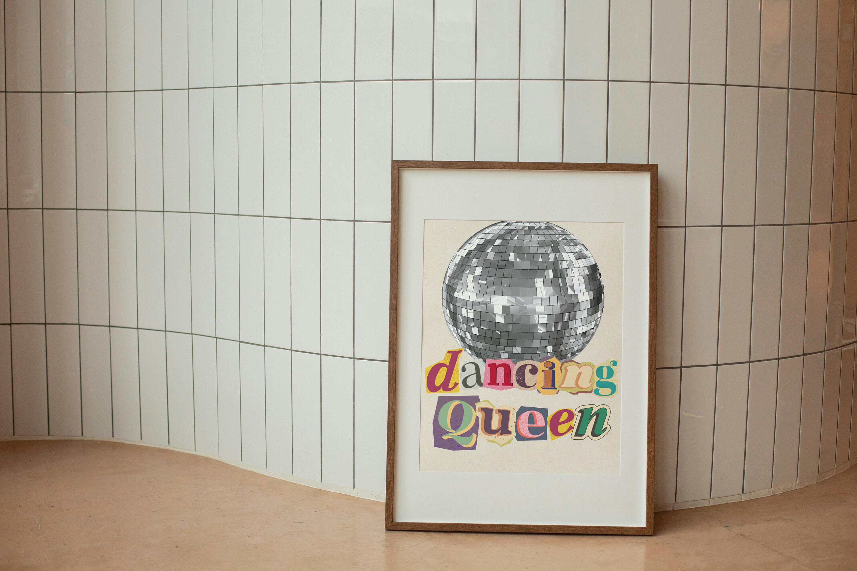 Dancing Queen Disco Ball Print: Retro Abba Wall Art (digital Download ...