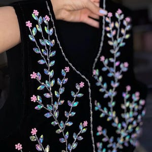 Women  handcrafted handwork embroidery women jacket coat , velvet waist coat, stone work jacket, usa women jacket