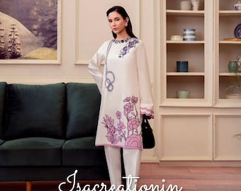 Indian kurti with pant and dupatta set , kurti plazzo set ,cotton salwar suit, women for kurta 2 pis set , free shiping