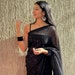 Georgette heavy embroidery Work Saree  Black 1134 main image 0
