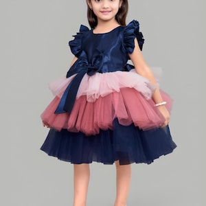 Mädchen Tüll Tutu Kleid Prinzessin Crepe Frocks Kleider Puffärmel Mickey Maus Festzug geschwollene Schulter Kleid für Mädchen Geburtstag Kleider
