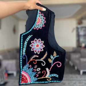 Women  handcrafted handwork embroidery women jacket coat , velvet waist coat, stone work jacket, usa women jacket