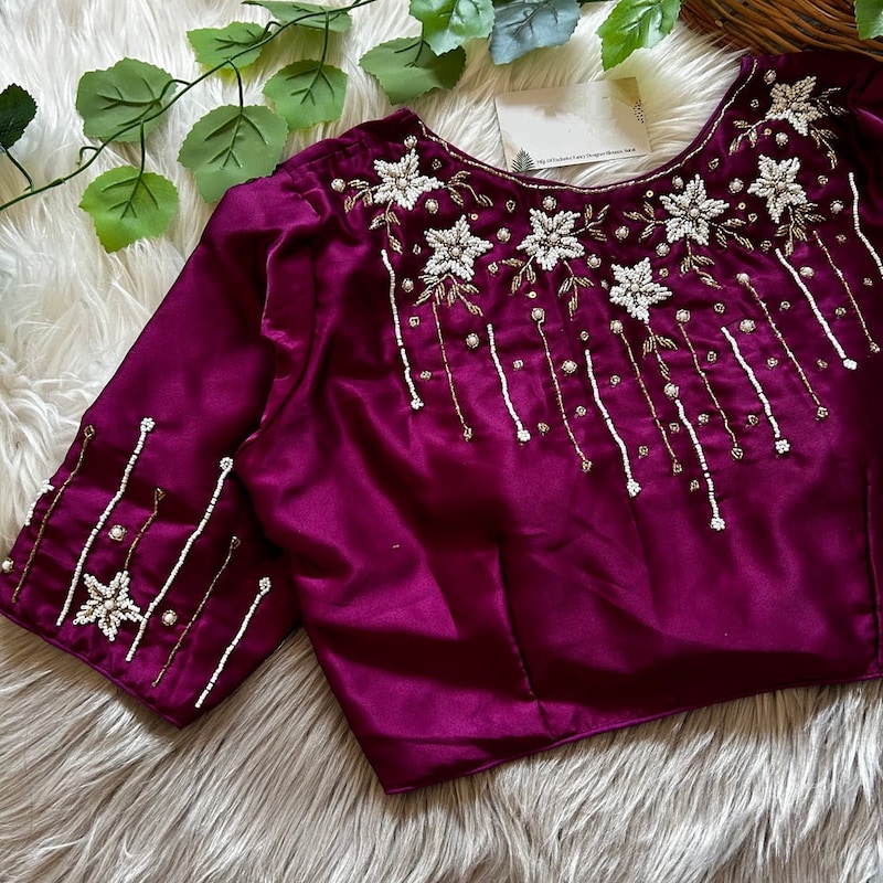 Serene Wrap Blouse Lavender Patterned