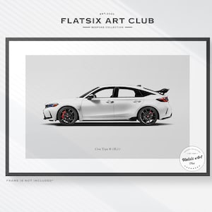 Honda Civic Type R (FL5) Sketched Art Print: Automotive Illustration