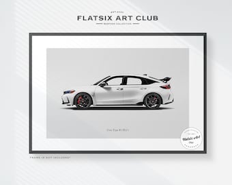 Impression d'art esquisse Honda Civic Type R (FL5) : illustration automobile
