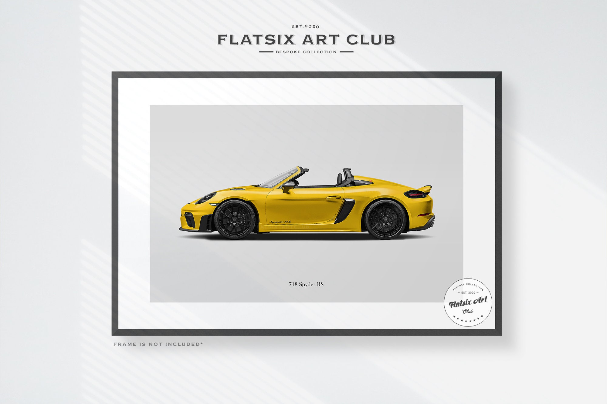 Porsche 718 Spyder カタログ Porsche 718 Spyder RS Sketched Wall Art - Multi-colour Automotive