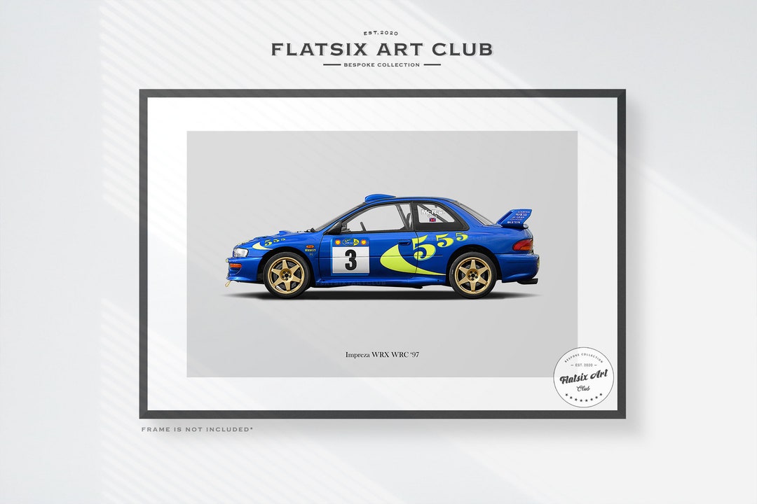 Colin Mcrae Subaru Impreza WRX WRC 1997 Sketch Art Print: Rally Poster ...