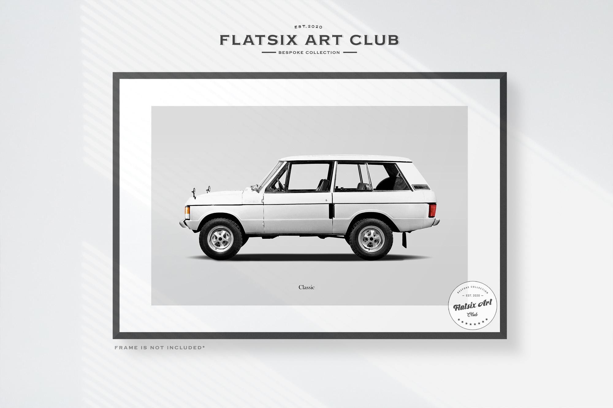 Land Rover Range Rover Classic Sketched Art Print: Automotive Car