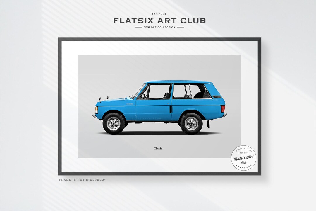 Land Rover Range Rover Classic Sketched Art Print: Automotive Car ...