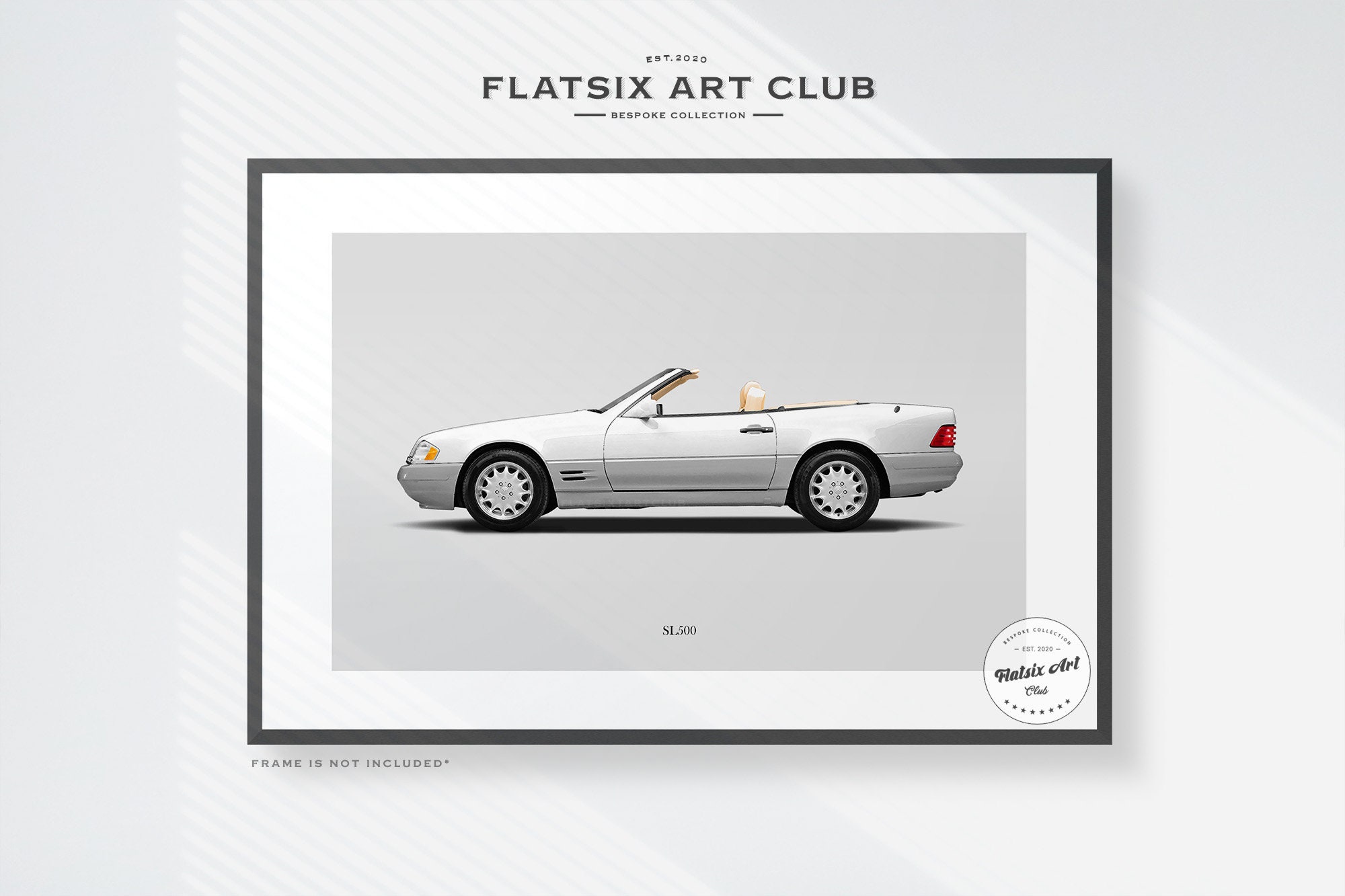 Mercedes-benz SL500 (R129) Sketched Wall Art - Car Poster