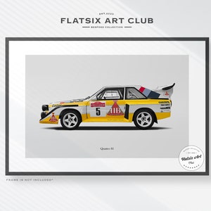 Audi Sport Quattro S1 Rally Car Art Print: Automotive Illustration