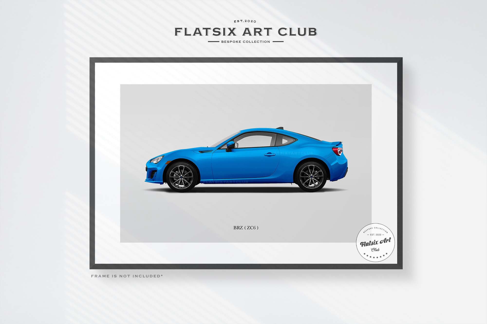 Subaru BRZ (ZC6) Sketched Wall Art - Multi-colour Automotive Art