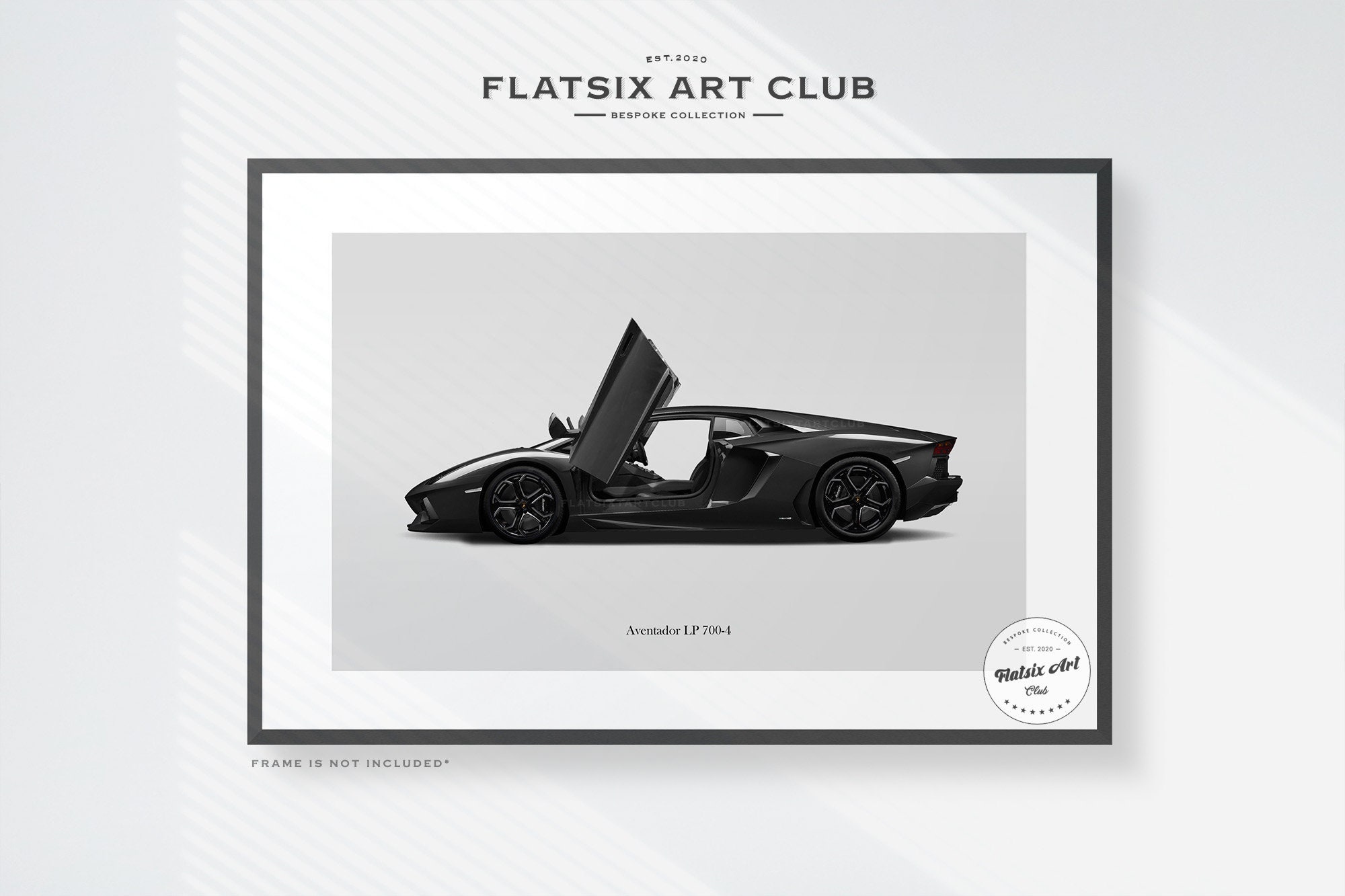 Lamborghini Aventador LP700-4 Sketched Wall Art - Car Poster
