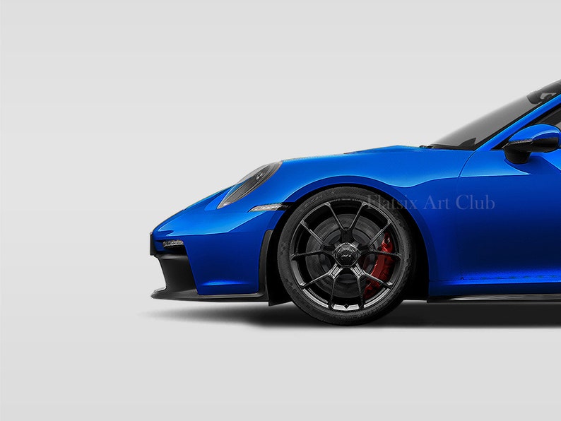 Porsche 911 GT3 992.1 Sketched Wall Art Multicolour Automotive Art