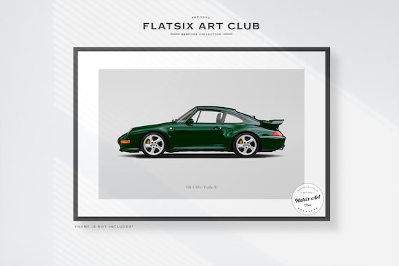 Porsche 911 (993) Turbo S Art Print: Automotive Sketch - Etsy
