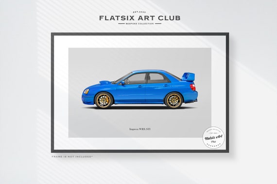 Subaru Impreza WRX STI (2nd Gen) Sketched Art Print: Automotive