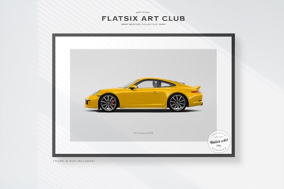 Porsche 911 (991.1) Carrera GTS Sketched Art Print: Automotive