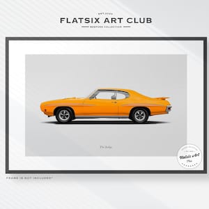 Pontiac GTO &quot;The Judge&quot; Poster: Classic American Muscle Car Sketched  Art