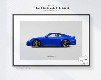 Porsche 911 (991.1) Carrera GTS Sketched Art Print: Automotive
