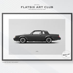 Buick GNX Sketched Wall Art - Multi-colour Automotive Art Print - Car Poster Illustration