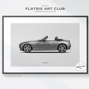 BMW Z4 (E85) Sketched Wall Art - Classic Automotive Art Print - Car Poster Illustration