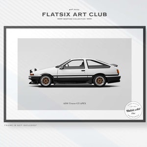 Initial D Anime Custom Classic AE 86 Trueno Car Laser Engraved 