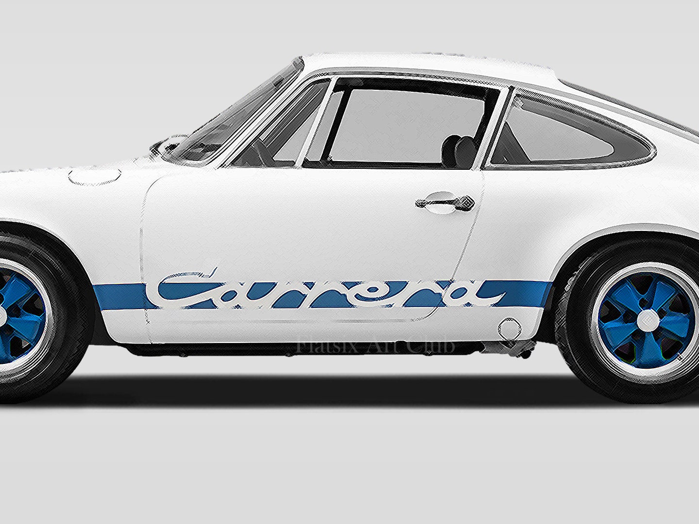 【VISION】Porsche 911 Carrera RS 2.7 白青 VISION】Porsche 911 Carrera RS 2.7 白青