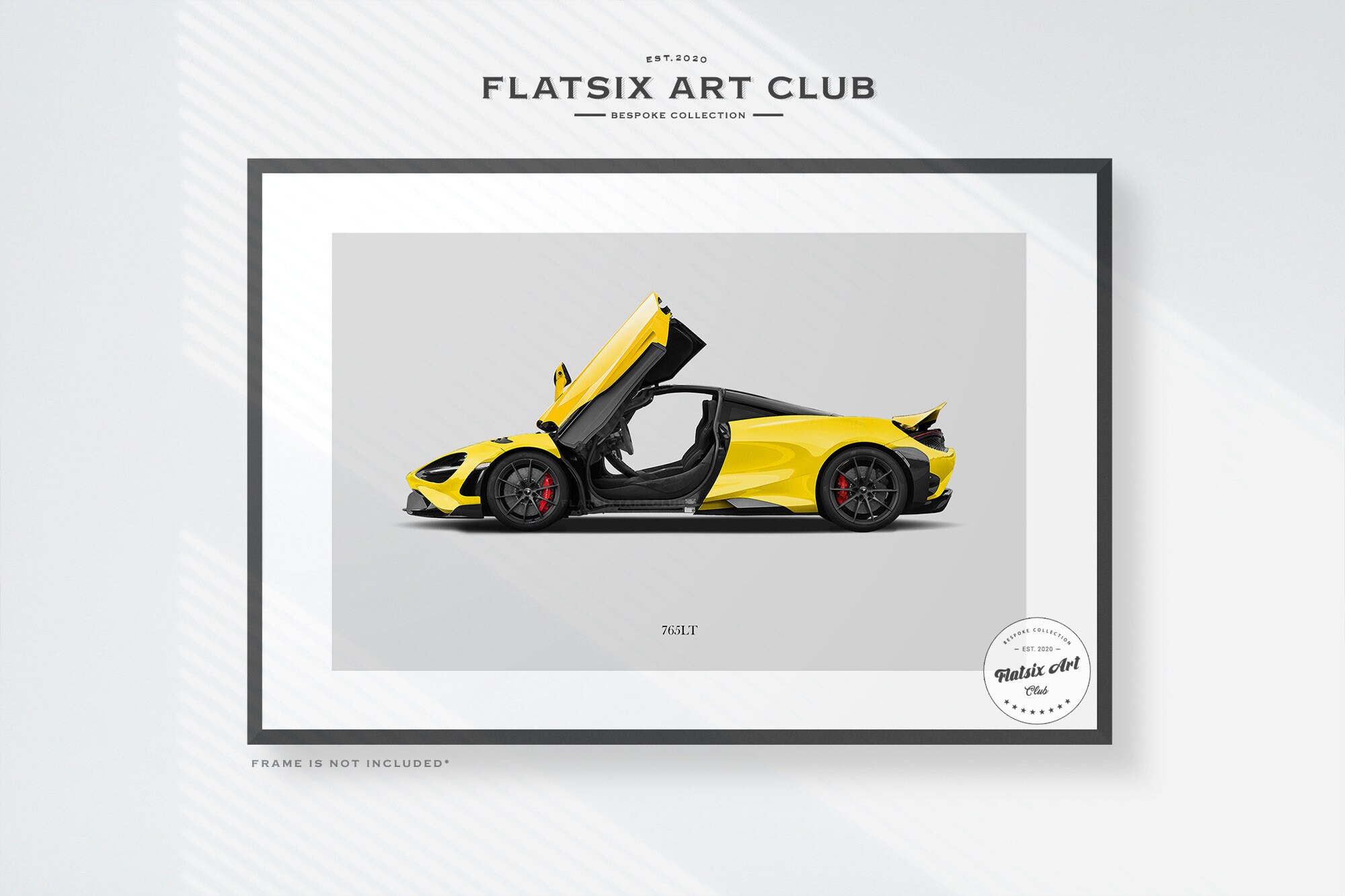 オリジナル絵画 Mclaren 765LT Sketched Wall Art - Multi-colour Automotive Art