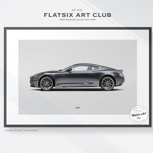 007 Aston Martin DBS Sketched Wall Art - Multi-colour Automotive Art Print - James Bond Car Poster Illustration