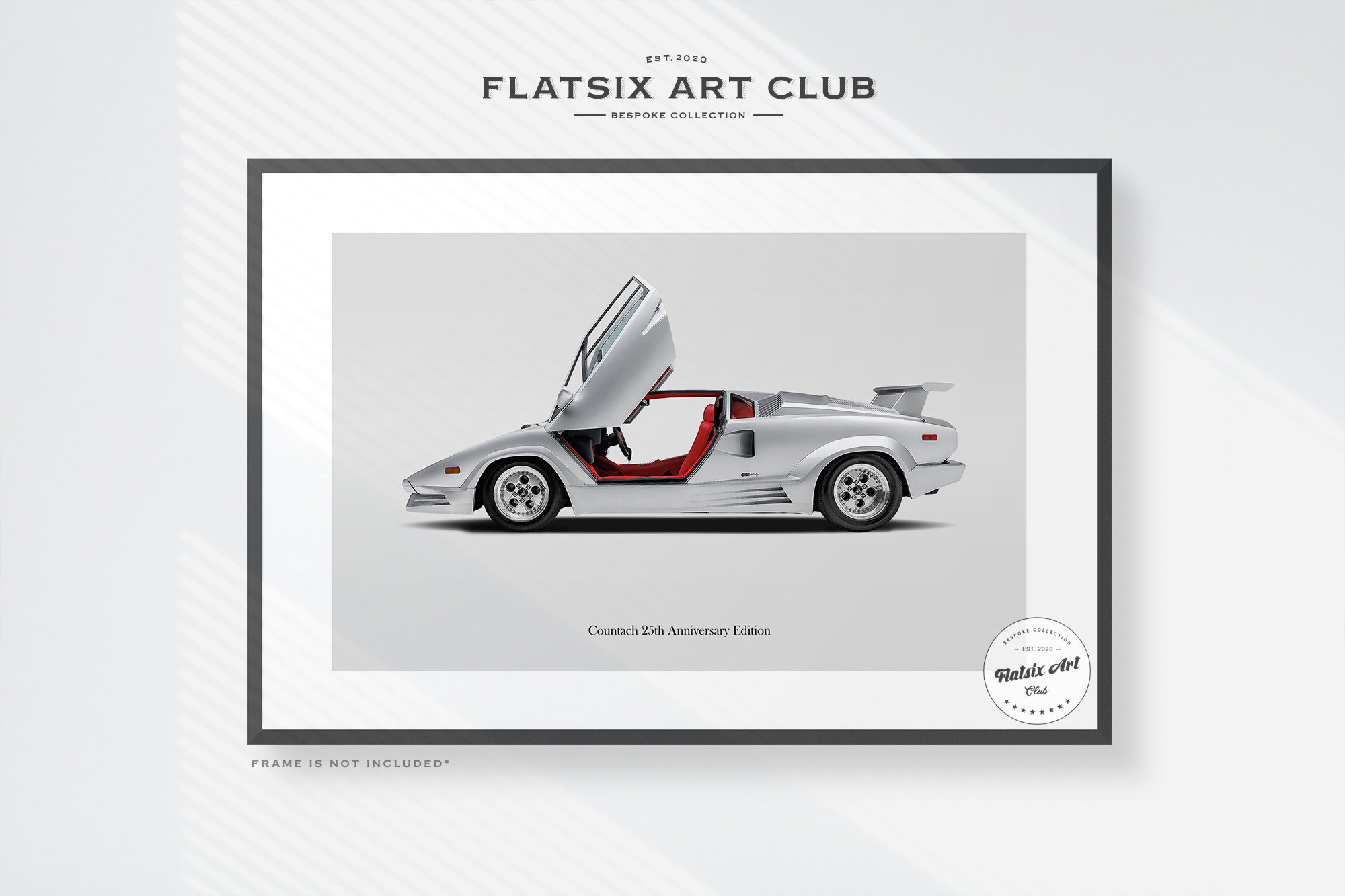 CRASTY ARTWORK 原画 Lamborghini Countach 25th Anniversary Sketched Wall Art