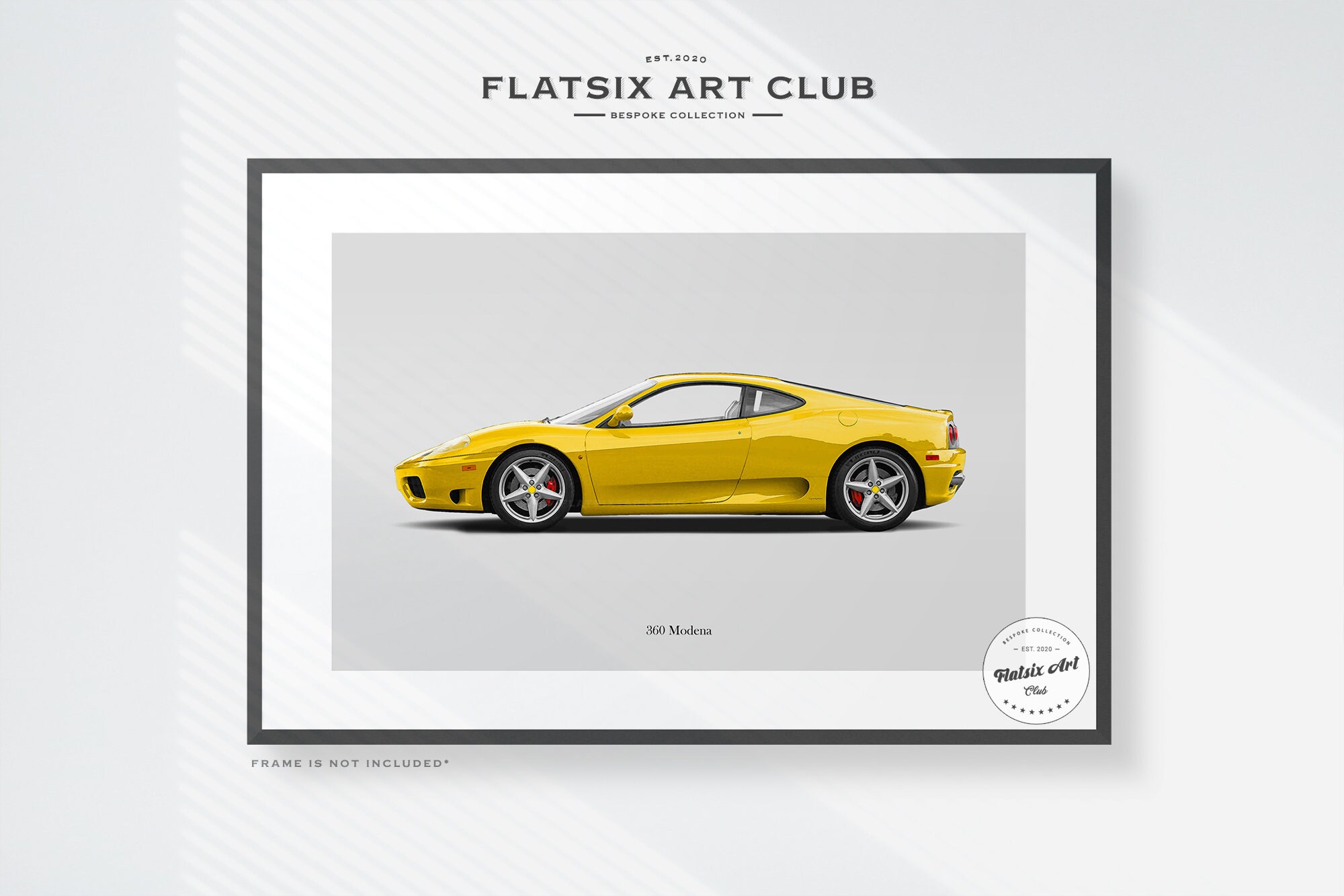 Ferrari 360 Modena Sketched Wall Art - Multi-colour Automotive Art