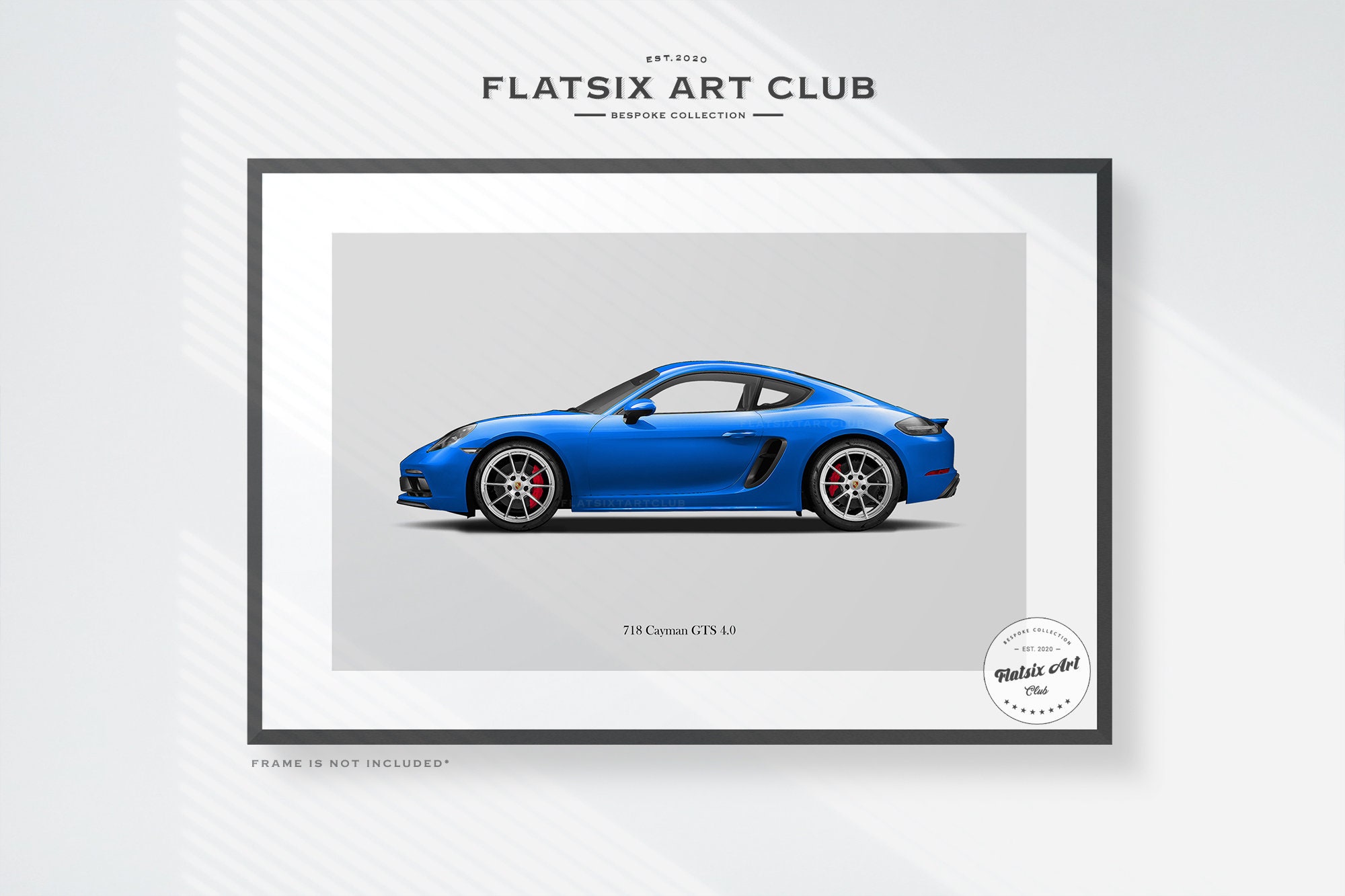Porsche Cayman カタログ Porsche 718 Cayman GTS Sketched Wall Art - Multi-colour Automotive