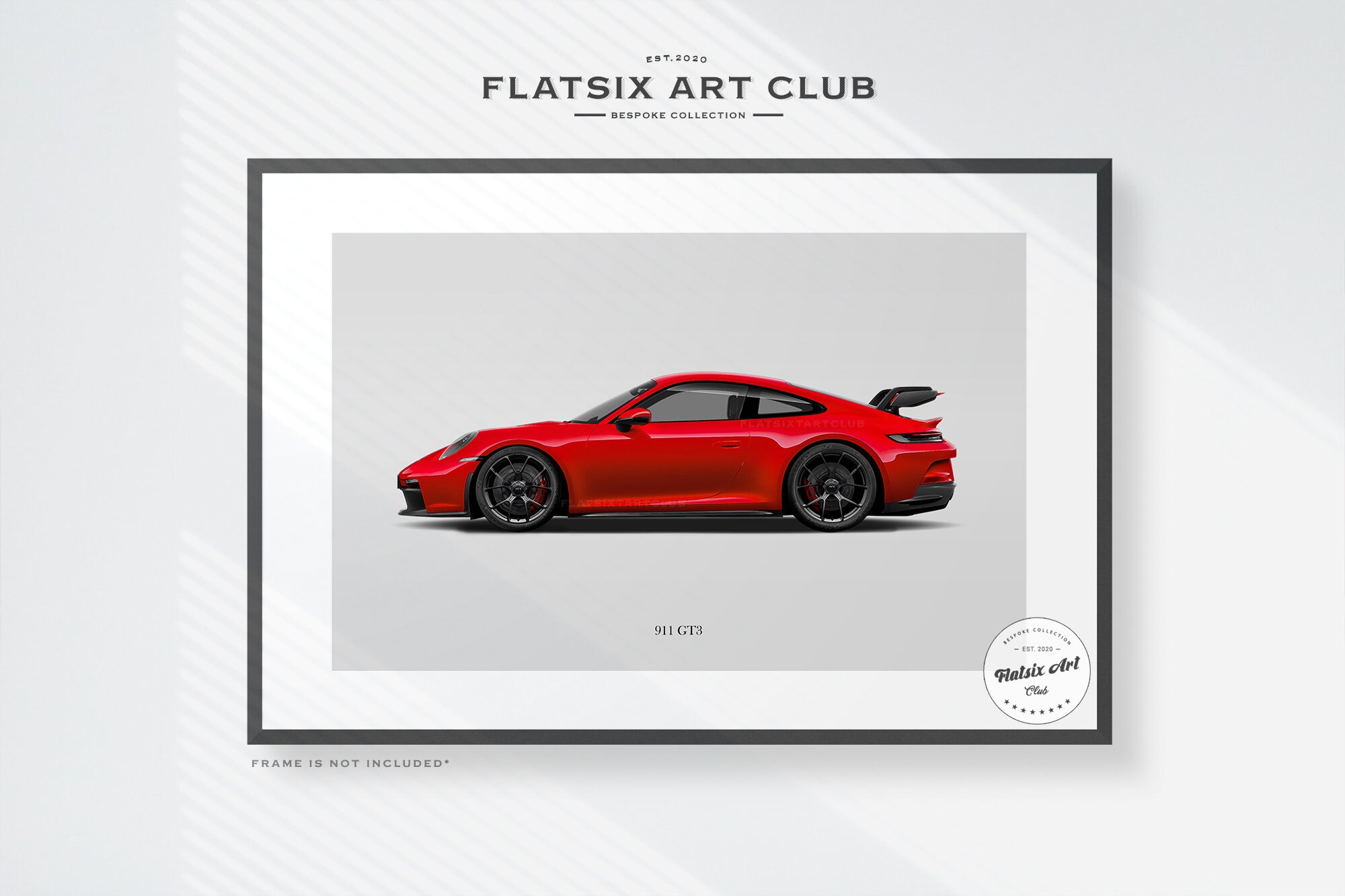 Porsche 911 GT3 カタログ Porsche 911 GT3 (992.1) Sketched Wall Art - Multi-colour