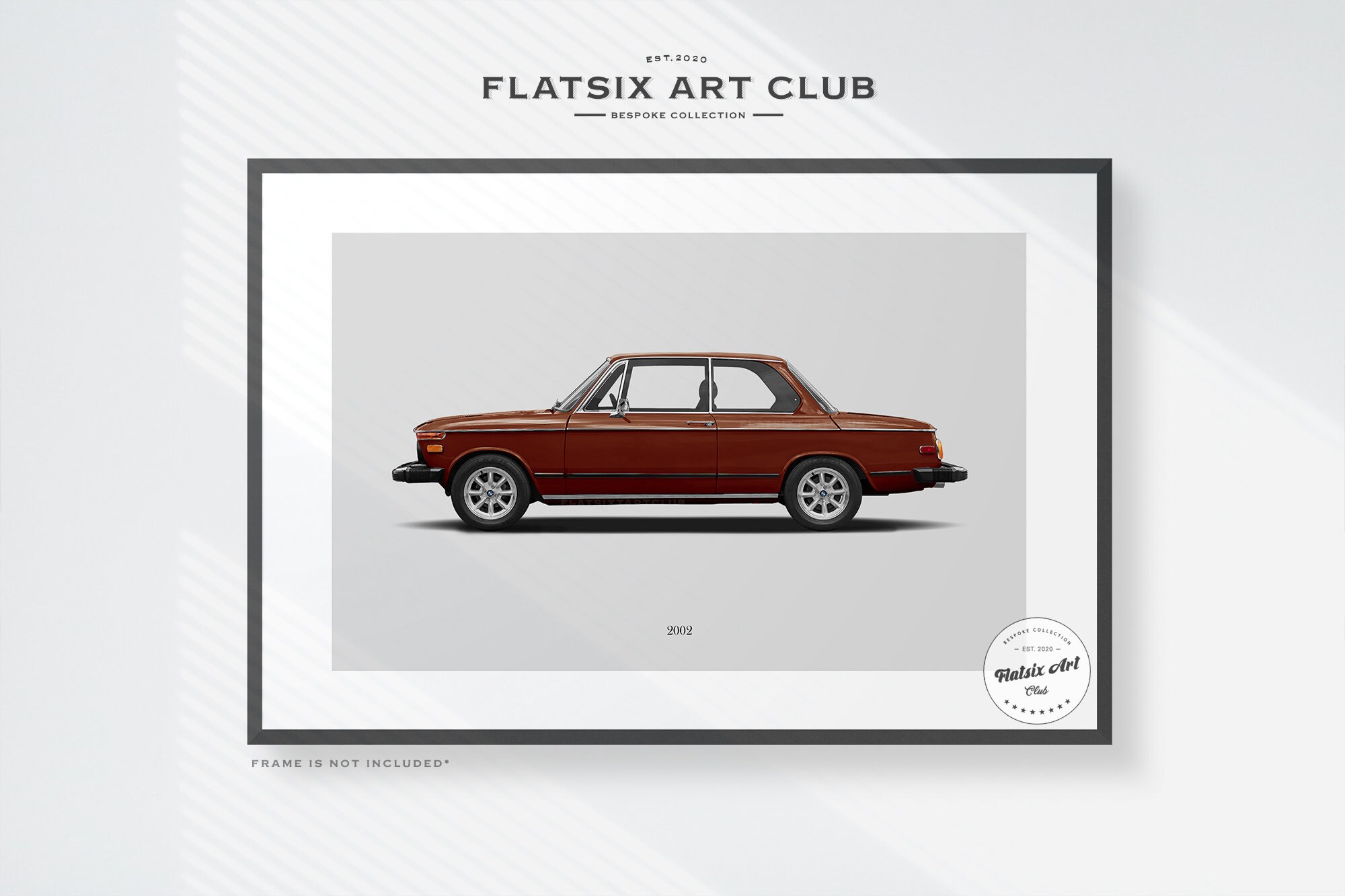BMW 写実水彩画 BMW 2002 Touring Classic Car Ink Drawing and Watercolor Jigsaw