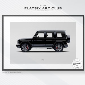 Mercedes-Benz G63 AMG Sketched Wall Art - Car Poster Illustration