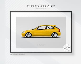 Impression d'art esquisse Honda Civic Type R (EK9) : affiche de voiture