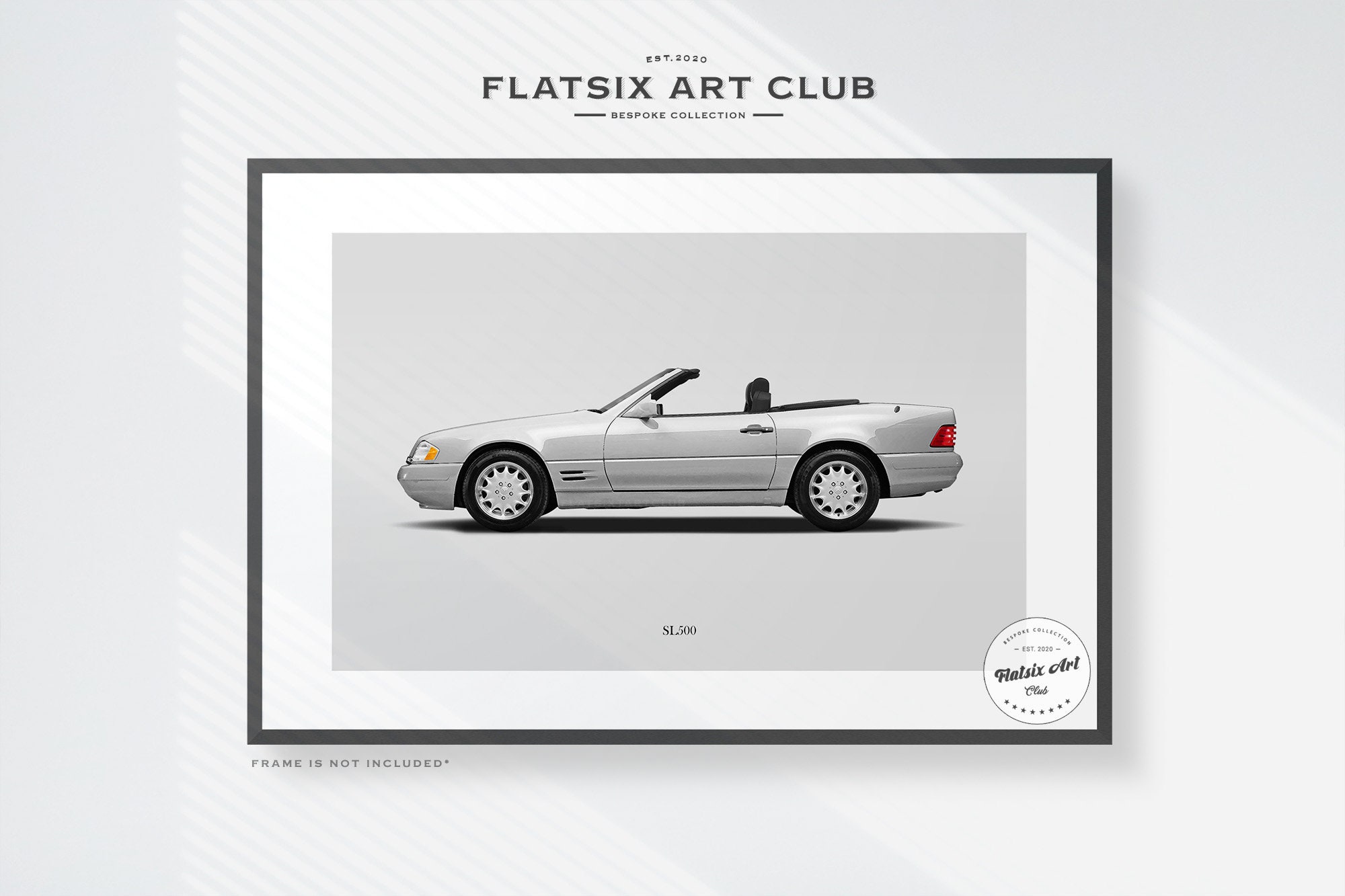 Mercedes-benz SL500 (R129) Sketched Wall Art - Car Poster